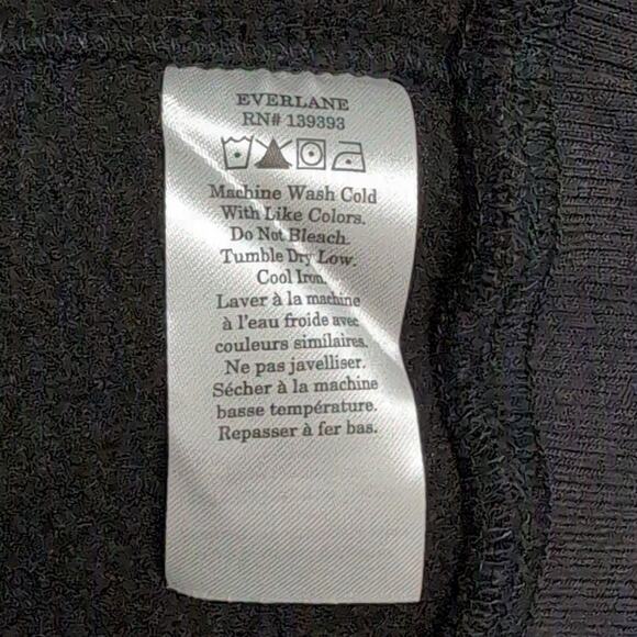 Everlane ReNew Teddy Oversized Crew Sweatshirt Black Fleece Recycled S New - Picture 8 of 12